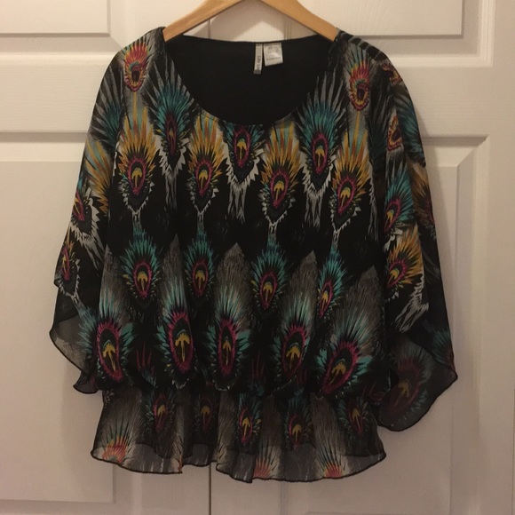 Lilly Lou Peacock Wing Blouse - Picture 2 of 8